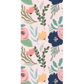 COKCOKR Peel and Stick Floral Wallpaper,17.71"*118.1" Pink Floral Decorative Contact Paper Waterproof Wallpaper for Living Room Cabinets