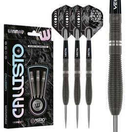 WINMAU Darts Callisto 23g 90% Professional Tungsten Steel Tip Darts Set with Dart Flights and Dart Shafts (Stems)