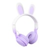 Rabbit Ear Headsets LED Light Headphones Cute Lightweight Adjustable Headband