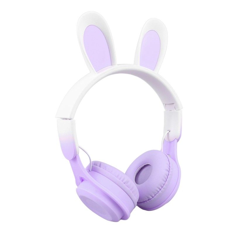 Rabbit Ear Headsets LED Light Headphones Cute Lightweight Adjustable Headband
