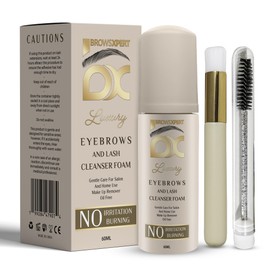 Brows Xpert Clarifying Shampoo Cleanser Foam – Gentle Oil-Free Makeup Remover | Prep Before Tint or Henna | For Sensitive Skin | 60ml Bottle – Professional & Home Use