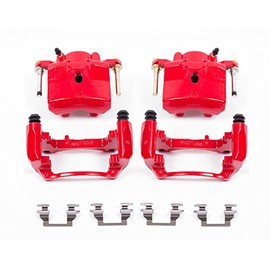 Power Stop Front S4910A Pair of High-Temp Red Powder Coated Calipers