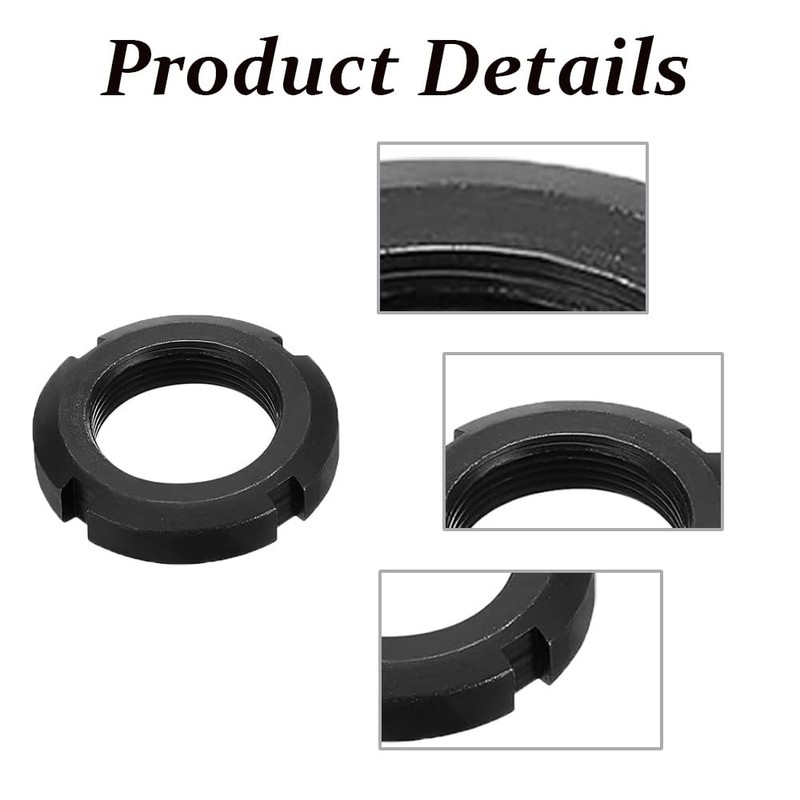 4Pcs Slotted Round Nuts M33x1.5 Carbon Steel Four Slot Round