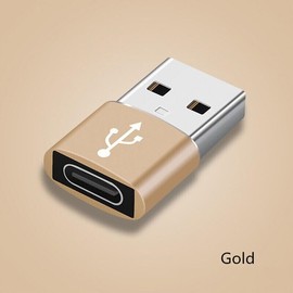 Usb 3.1 Type C Female To Usb 3.0 Male Adapter Converter | Type-C Female To Usb 3.0 Male Adapter | Usb C 3.1 Type C Female To Usb 3.0 Type A Male Port Converter For Android Mobiles. (Gold)