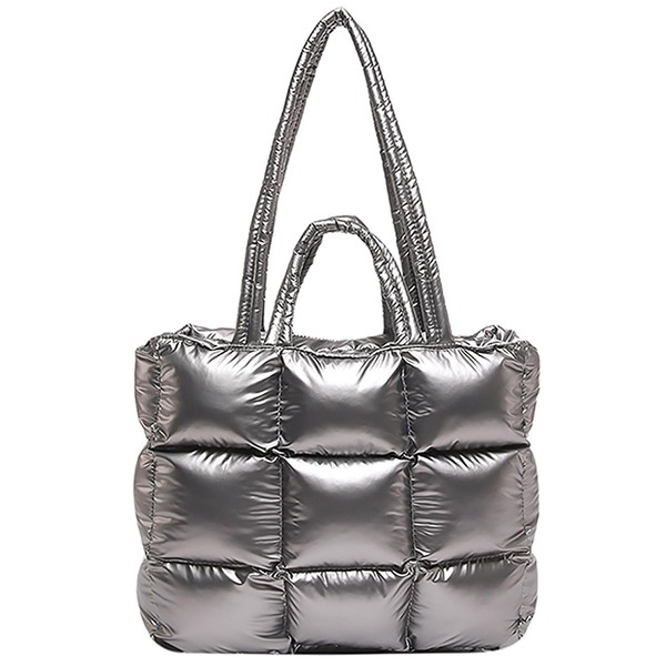 Bagtopia Puffer Tote Bag for Women, Large Quilted Puffy Handbag,