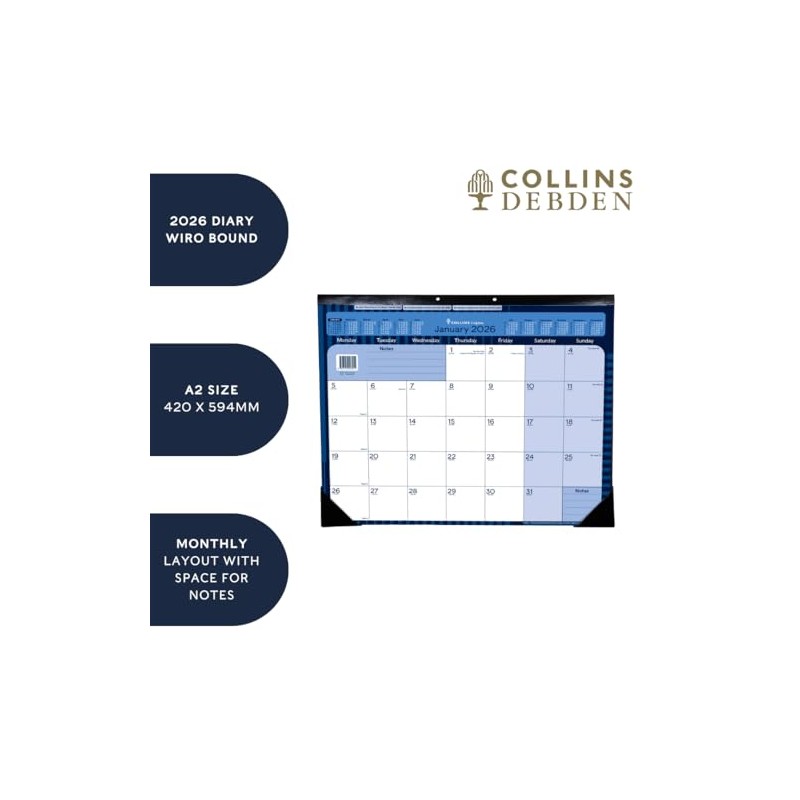 Collins - Colplan - 2026 12 Month Calendar Year A2