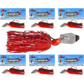 Z-Man (6) Z-Man 3/8 Oz Crosseyez Chatterbait Fishing Lure Fire Craw CBCE38-07 New