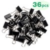 ZZTX Black Binder Clips Paper Clamps Clips Small Size, 0.75