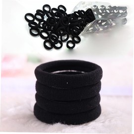 Ciieeo 200pcs High Elasticity Ponytail Holders Seamless Hair Ties for Boy Girl and Adults and Gentle All Hair Types for Sports and Everyday Use Black