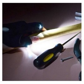 LED Flashlight Cycling Gloves, 2 LED Flashlight Torch Magic Strap Glove for Repairing and Working, Outdoor Activities, Rescue, Sporting, Fishing, Camping, Hiking, Handy Mechanic Tool (Left & Right)