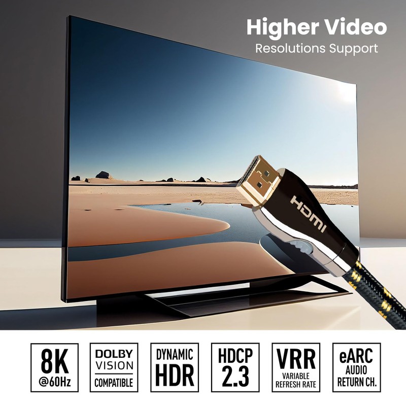 UPTab Ultra High Speed HDMI 2.1 10ft Cable 8K 120Hz