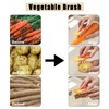 2 Pcs Vegetable Brush,Multiple Segments are Bendable Fruit Vegetable Cleaning