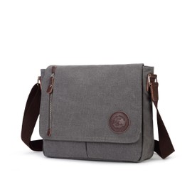 Sechunk Canvas Small Messenger Bag Vintage Shoulder bag Everyday Purse Crossbody bag for men women