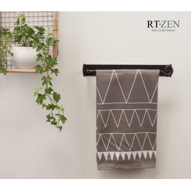 Fancy Wrought Iron Hand Towel Holder | Decorative Swirl Towel Bar Rack for Kitchen, Bathroom, Multi-Purpose | Elegant Wall Mount Dish Towel Rod Hanger | Forged Rot Metal Handmade | Easy Installation