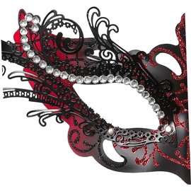 COHEALI Butterfly Face Mask Iron Plastic Material Dress up for Masquerade Ball and Costume Parties