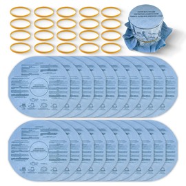 Wet/Dry Vacuum Filters VF2002 Dry Disc Vacuum Filters for most large Shop Vac brand wet/dry vacuums 8 disc filters per package 8 retaining straps, reusable (20)