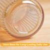 PENCK 2 Pack Ribbed Glass Qtip Holder with Lid, Amber