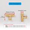 Pexintek 6 Pack Drawer Knobs Gold Modern Solid T Bar