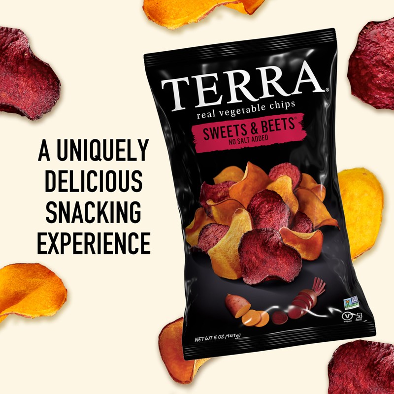 Terra Vegetable Chips, Sweets & Beets, No Salt Added, 5