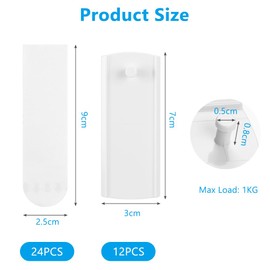 Ainiv Klebenagel für Bilderrahmen, Selbstklebend, 14 Nägel und 24 Klebestreifen Abnehmbar, Beschädigungsfreie Bilderhaken, Strapazierfähig, Ohne Bohren Bilderhaken Selbstklebend für Bild Poster Foto