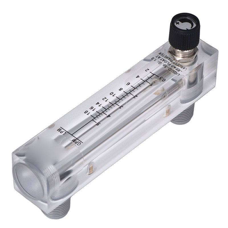 Liquid Flowmeter Panel Type Acrylic Transparent Adjustable Fluid Flow Meter