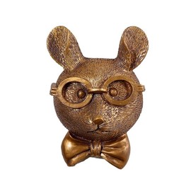 1pc Imitation Copper Color Mouse Head Wall Hanging,Resin Ornament,For Home Room Living Room Office Decor,Easter Party Decor wall ornament wall decor