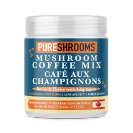 PureShrooms Sea Moss Instant Mushroom Coffee – Colombian Arabica Freeze-Dried with Lion’s Mane, Turkey Tail, L-Theanine – Low Acidity, Smooth – Focus, Gut Health, Immunity – 35 Servings