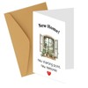 New Home Card, 8.07x5.31 Inch Housewarming Greeting Card with Envelope