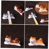 CIYODO 4Pcs Ceramic Dog Chopstick Holder Rests Cute Table Ornament