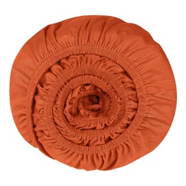 Schiesser Edeljersey Fitted Sheet Jessi, 100% Combed Cotton from Sustainable Production, for Mattresses 140 x 200 cm to 160 x 200 cm, Mattress Height up to 22 cm, Terracotta