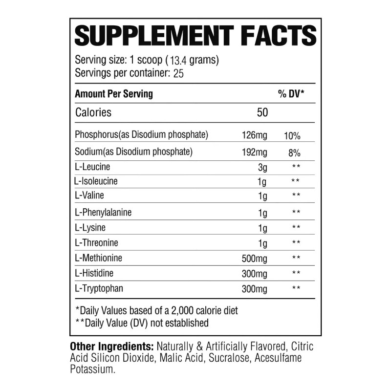 Aminoacido Amino Eaas Raw Nutrition 25 Serv Los Sabore Sabor