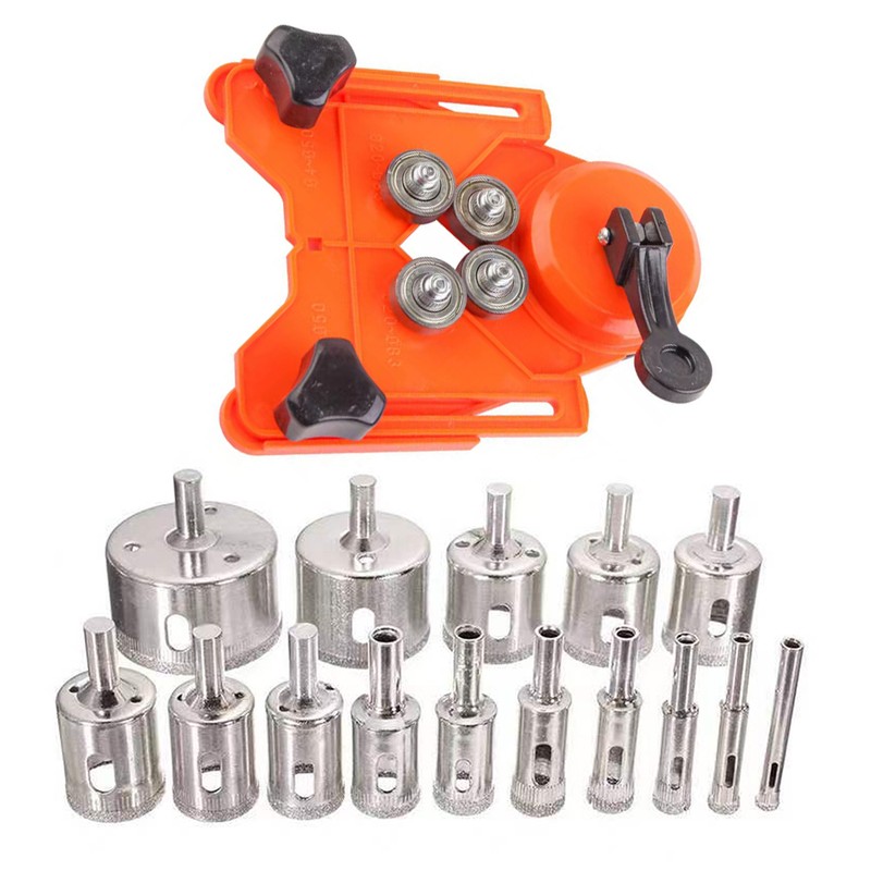 16PCS Diamond Drill Bits Diamond Hole Saw Kit 6-50mm with