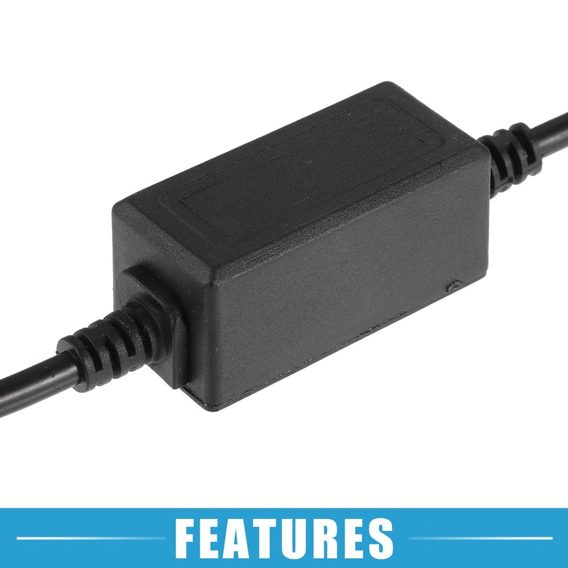 A ABSOPRO LED Car Headlight Canbus Decoder 9007 Plastic Black