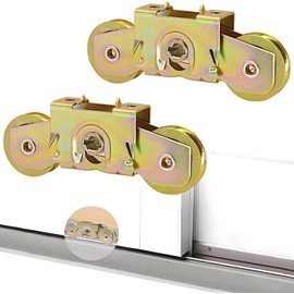 Patio Sliding Door Rollers Replacement Assembly Fits Andersen Gliding Glass Door Roller Part #1997061, 1-1/4" Tandem Steel Ball Bearing Wheels, 2 Pack