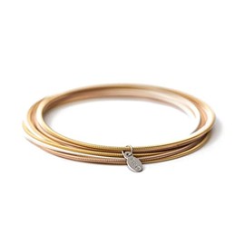 Emerson & Oliver - Sets of 10 Mixed Metal Dia Bracelets - Dia Spring Bracelets – Plated, Simple, Inspirational, Boho, Minimalist … (Warm Metals Mix, 6.5")