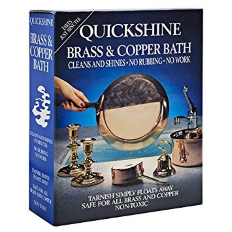 Quickshine Brass and Copper Clean and Shine Bath, 4 Sachets