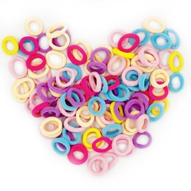 Mythya Ligas para el Cabello Elásticas 100 Piezas, Ligas Cabello Mujer, Cintas para el Cabello de Colores, Accesorios de Corbatas para el Cabello para Niñas y Mujeres