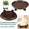 5 Packs Large Plant Caddy with PU Wheels 12" Rolling
