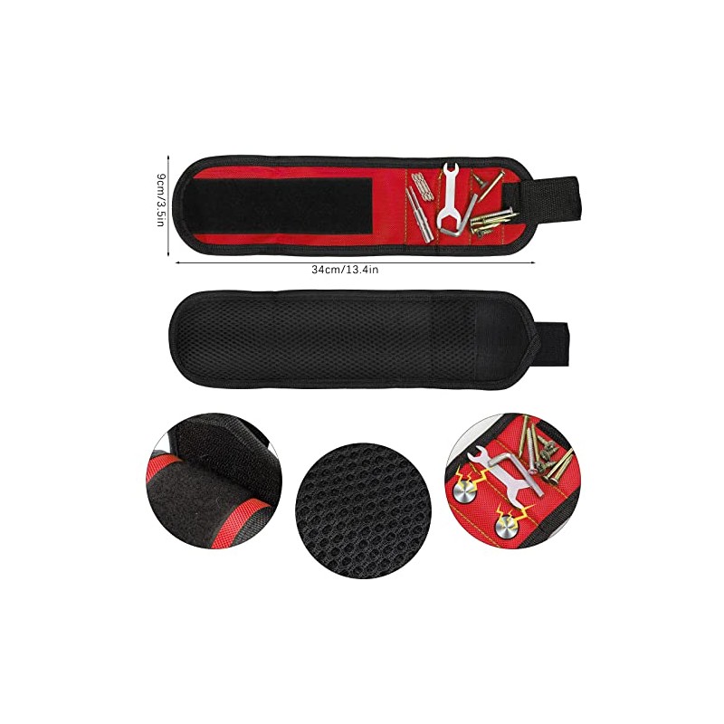 Accessotech Magnetic Wristband Hand Tool Kit Screw Storage Bracelet Holder