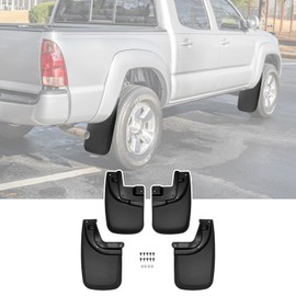 JTYZSM Mud Flaps for 2005-2015 Toyota Tacoma with OEM Fender Flares, No Drill Splash Guards Front & Rear Truck Mud Guards with Hardware Accessories Mudflaps Set(4pcs)