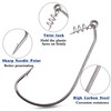 Twistlock Fishing Hooks,50pcs Worm Hooks with Centering Pin Spring Unweighted