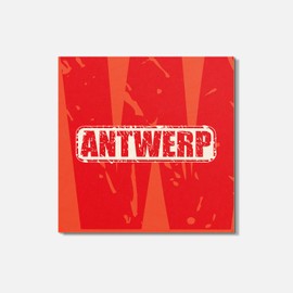 Unbranded Antwerp City Belgium Grunge 4'' X 4'' Square Wooden Coaster