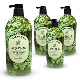 Happy Bath Real Garden Skin Calming Mugwort Body Wash 900g (4 packs) / 해피바스 리얼가든 피부 진정 쑥 바디워시 900g 4개
