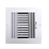 HBW Four-Way Plastic Side Wall/Ceiling Register in White 6" w