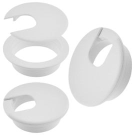 2 inch(50mm) White Desk Hole Cover Grommet ABS Plastic Wire Organizers for Computer Desk Cabinet (3 Pack)