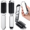 Nuenen 4 Pcs Folding Hair Brush with Mirror Portable Mini
