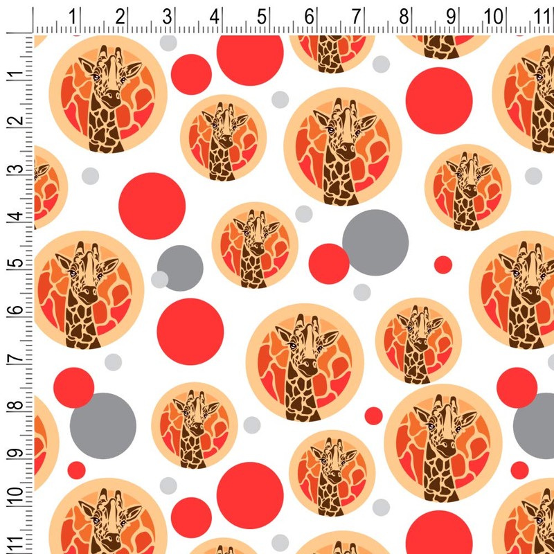 GRAPHICS & MORE Giraffe Orange Circle Gift Wrap Wrapping Paper