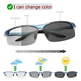 Polarized Photochromic Driving z87 Sunglasses for Men Day Night Safety Glasses
