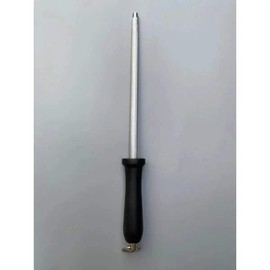 Diekensen Fine Cut Sharpening Steel with Black Handle, 8 inches, Stainless Steel