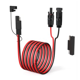 ELFCULB 10AWG 35FT Solar Connector to SAE Adapter 2 3.3 10 20 35 50 FT SAE Solar Panel Extension Cable with SAE Polarity Reverse Adapter for Solar Panels Car Battery Charger Kit